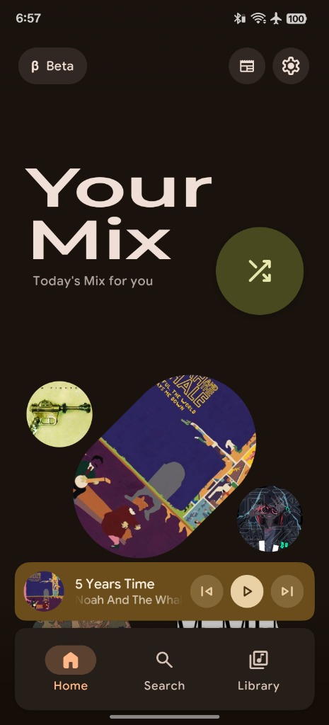 Home screen